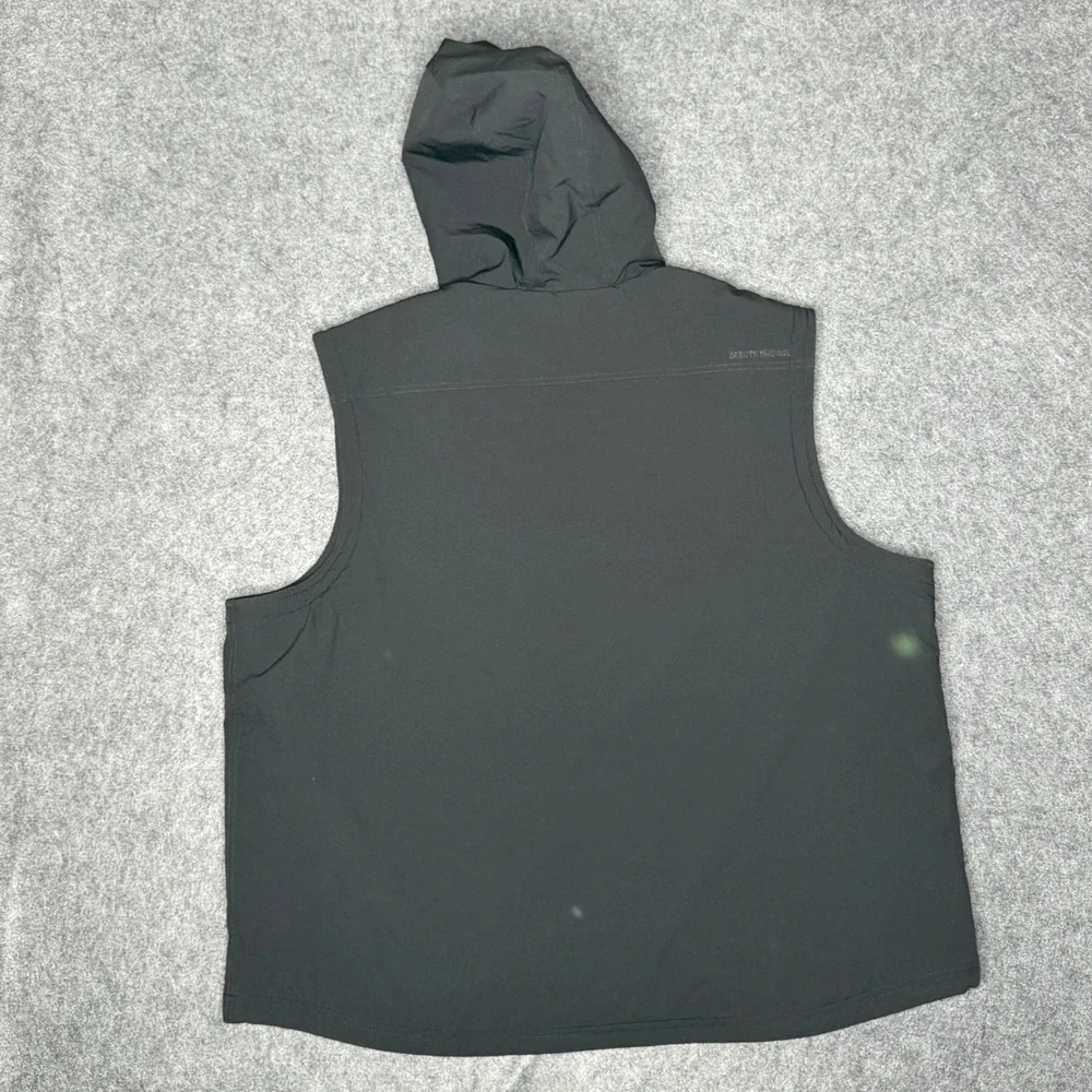 Duluth‎ Trading Co Mens 2XL Black Thermore Insulated Hooded Utility Vest Jacket